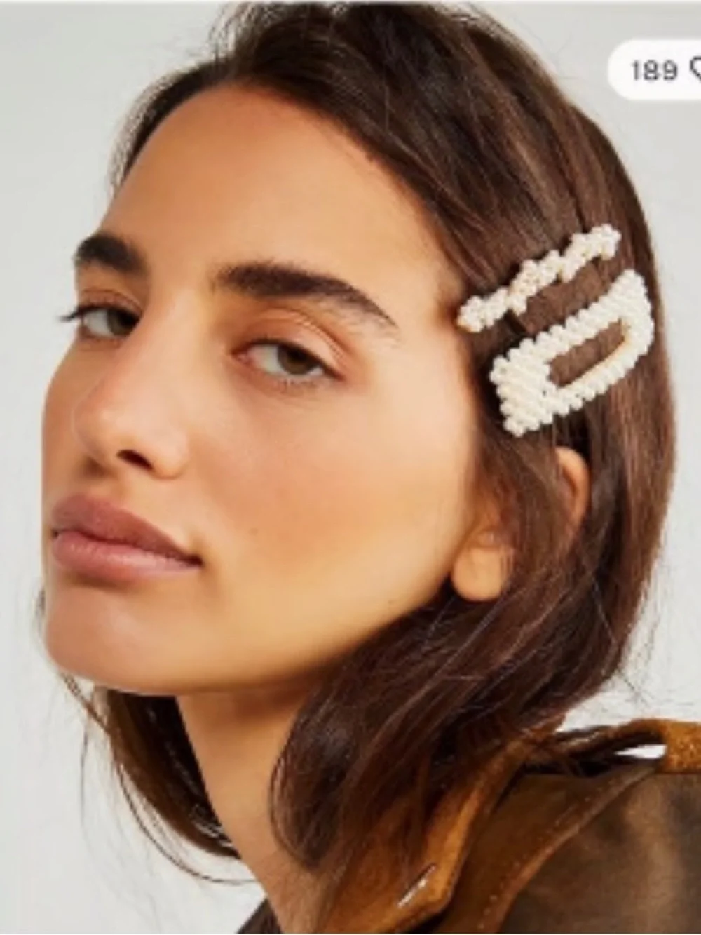 New🌟Free People-Cressida Pearl Barrette (Set of 4)-Gold